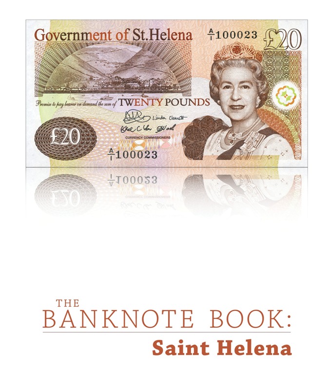 <font color=01><b><center> <font color=red>”The Banknote Book: Saint Helena”</font></b></center><p>This 4-page catalog covers every note (27 types and varieties, including 1 note unlisted in the SCWPM) issued by the Government of St. Helena from 1976 to present day.<p> To purchase this catalog, please visit <a href="https://www.mebanknotes.com"><font color=blue>www.BanknoteBook.com</font></a>